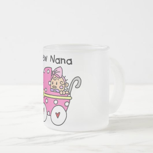 Baby Girl New Nana T-shirts en cadeautjes Matglas Koffiemok (Voorkant rechts)