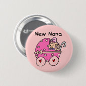 Baby Girl New Nana T-shirts en cadeautjes Ronde Button 5,7 Cm (Voorkant /achterkant)