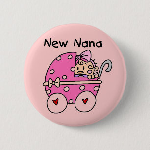Baby Girl New Nana T-shirts en cadeautjes Ronde Button 5,7 Cm