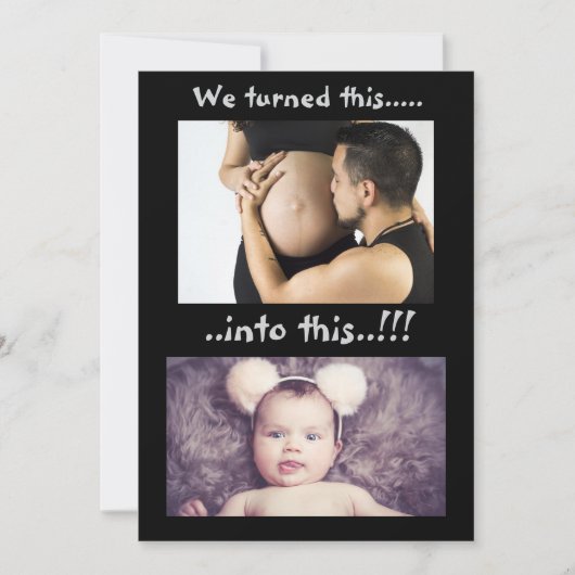 Baby Girl Nieuwe Aankomst Aankondiging (Voorkant)