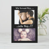 Baby Girl Nieuwe Aankomst Aankondiging (Staand voorkant)