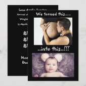 Baby Girl Nieuwe Aankomst Aankondiging (Voorkant / Achterkant)