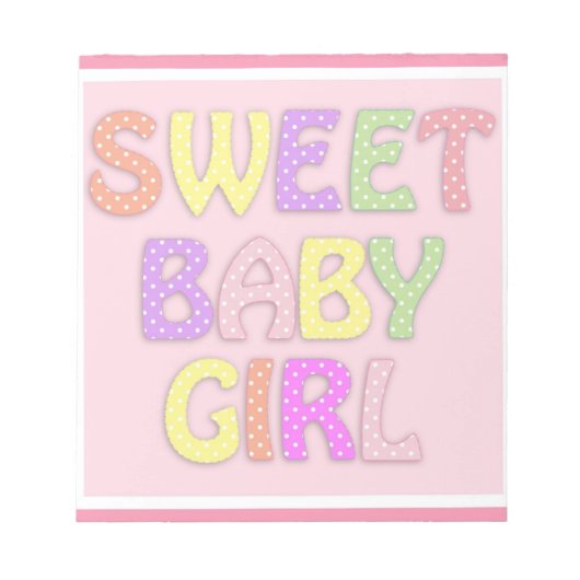 Baby Girl Notitieblok (Voorkant)