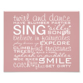 Baby Girl Nursery Print Foto Afdruk (Voorkant)