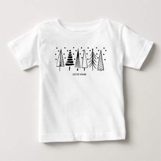 Baby Girl of Boys T-Shirt - Laat het sneeuwen (Voorkant)
