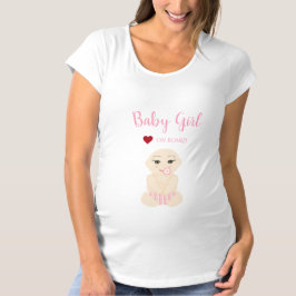 Baby Girl On Board Quote in Pink Design T-shirt