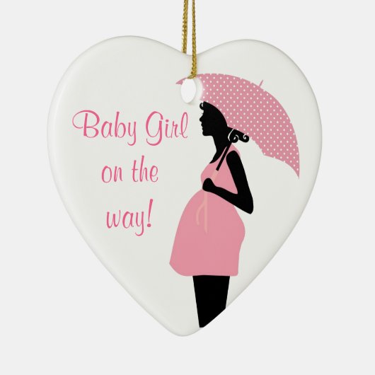 "Baby Girl On the Way"-versiering Keramisch Ornament (Rechts)