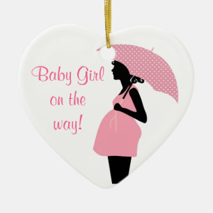 "Baby Girl On the Way"-versiering Keramisch Ornament