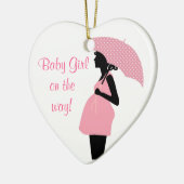 "Baby Girl On the Way"-versiering Keramisch Ornament (Links)