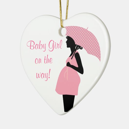 "Baby Girl On the Way"-versiering Keramisch Ornament (Links)