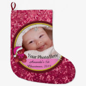 Baby Girl op maat Grote Kerstsok (Voorkant)