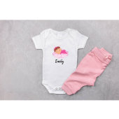 Baby Girl op roze wolken Baby-badpak Romper