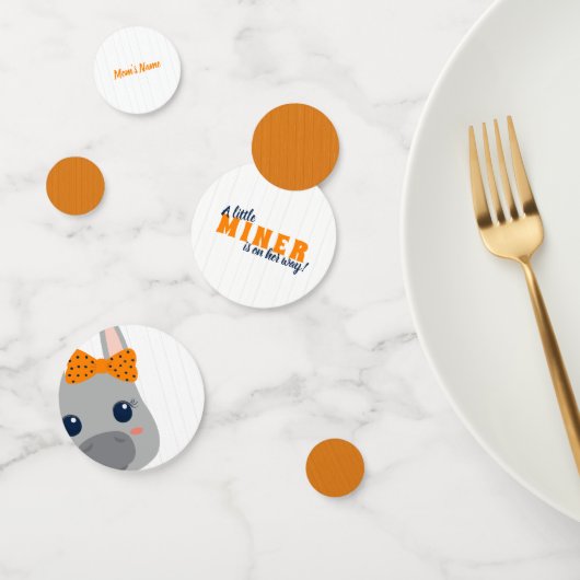 Baby Girl Oranje Donkey Baby shower Confetti (Groep)