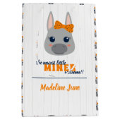 Baby Girl Oranje Donkey Medium Cadeauzakje (Voorkant)