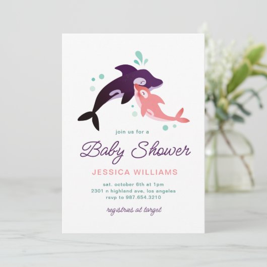 Baby Girl Orca Kaart (Staand voorkant)