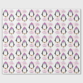 Baby Girl Penguin Cadeaupapier (Vlak)