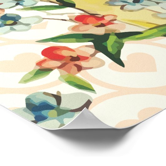  Baby Girl per e-mail Aangepaste geboorte Poster (Hoek)