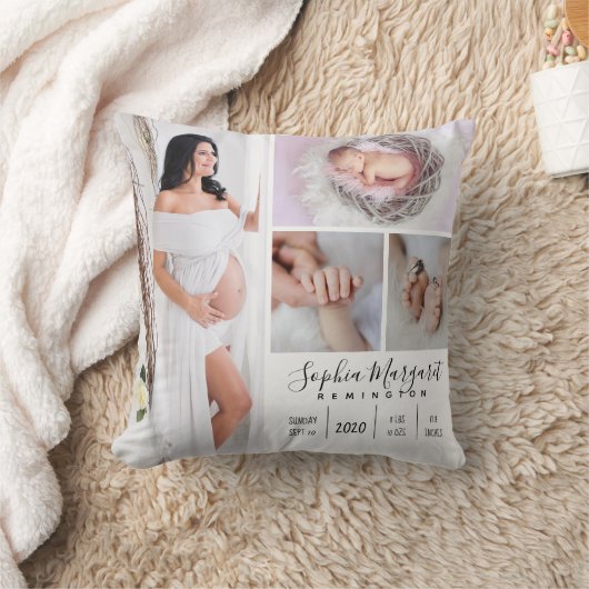 Baby Girl Photo Keepomwille White Sierkussen (Deken)