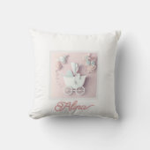 Baby Girl Pink 3d Effect Kussen (Voorkant)