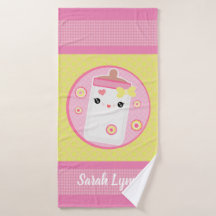 Baby Girl Pink Aangepaste badhanddoek