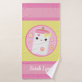 Baby Girl Pink Aangepaste badhanddoek