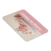Baby Girl Pink Aangepaste foto geboorteaankondigin Magneet (Rechterzijde)