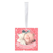 Baby Girl Pink Aangepaste kerstfeestmijlpalen Decoratie (Rechts)