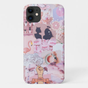 Baby Girl Pink Aesthetisch Girl Power Collage Case-Mate iPhone Case