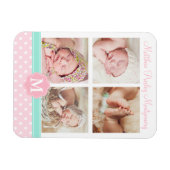 Baby Girl Pink Birth Keepomwille Persoonlijke foto Magneet (Horizontaal)