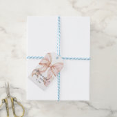 Baby Girl Pink Bow Baby Shower Cadeaulabel (Met Touw)