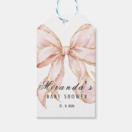 Baby Girl Pink Bow Baby Shower Cadeaulabel