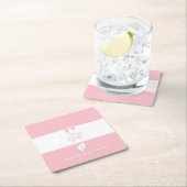 Baby Girl Pink Bows & Little Feet Custom Kartonnen Onderzetters (Insitu)