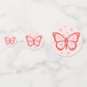 Baby Girl Pink Butterfly Baby shower Confetti (Voorkanten)