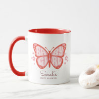 Baby Girl Pink Butterfly Baby shower Uitnodiging