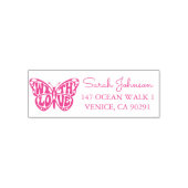 Baby Girl Pink Butterfly Baby shower Zelfinkt Zelfinktende Stempel (Design)