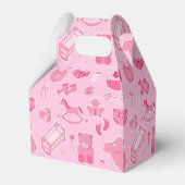 Baby Girl Pink Collage Patroon Bedankdoosjes (Achterkant)