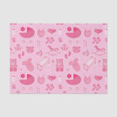 Baby Girl Pink Collage Tissuepapier (Voorkant)