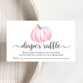 Baby Girl Pink Diaper Raffle Shower Informatiekaartje