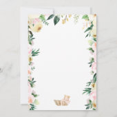 Baby Girl Pink Floral Script Elegant Baby shower Kaart (Achterkant)