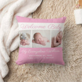 Baby Girl Pink Foto Collage Cute Newborn Keepomwil Kussen (Deken)