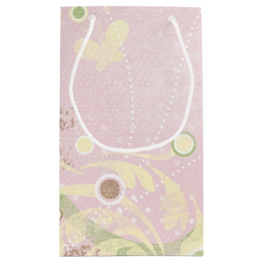 Baby Girl Pink Gift Bag Klein Cadeauzakje (Achterkant)