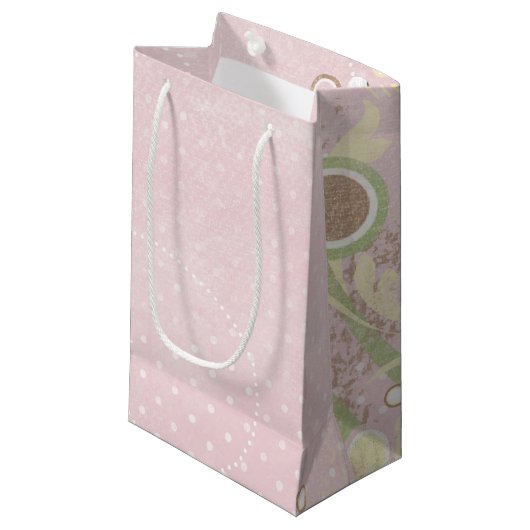 Baby Girl Pink Gift Bag Klein Cadeauzakje (Voorkant Gekanteld)