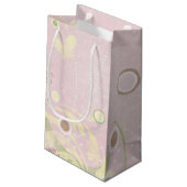 Baby Girl Pink Gift Bag Klein Cadeauzakje (Achterkant Gekanteld)