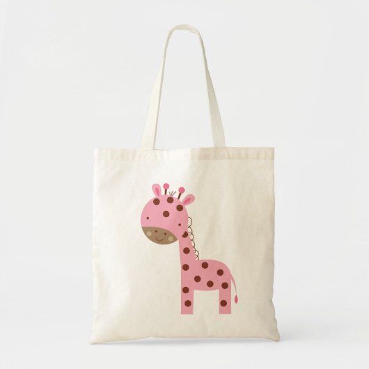 Baby Girl Pink Giraffe Tote Bag (Voorkant)