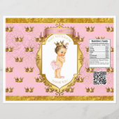 Baby Girl Pink Gold Chip Bag Wrappers Flyer (Voorkant)