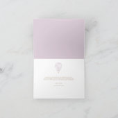 Baby Girl Pink Horizontale Hot Air Ballon Bedankkaart (Binnen)