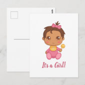 Baby Girl Pink Jumpsuit Briefkaart (Voorkant / Achterkant)