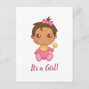 Baby Girl Pink Jumpsuit Briefkaart