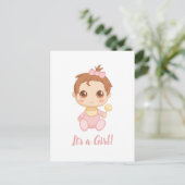 Baby Girl Pink Jumpsuit Briefkaart (Staand voorkant)