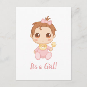 Baby Girl Pink Jumpsuit Briefkaart